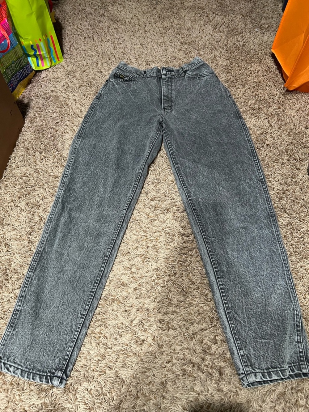 Gray Women's High-Waist Jeans